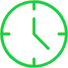 Icono reloj verde